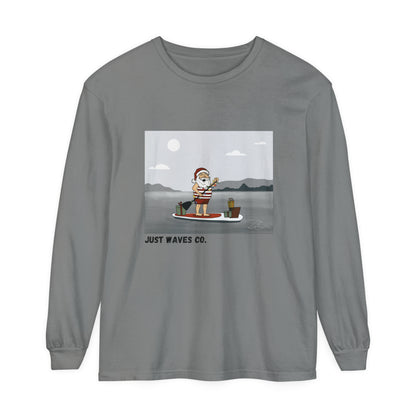 Santa Paddleboarding - Long Sleeve