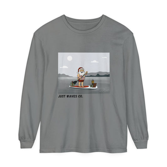 Santa Paddleboarding - Long Sleeve