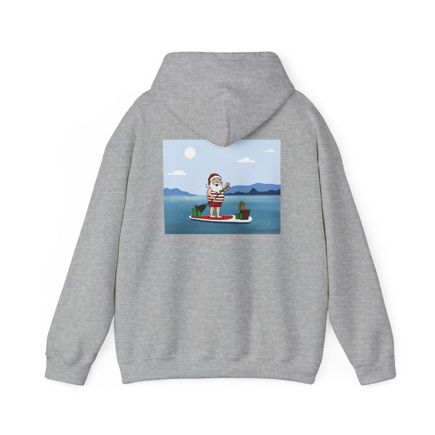 Santa Paddleboarding - Hoodie